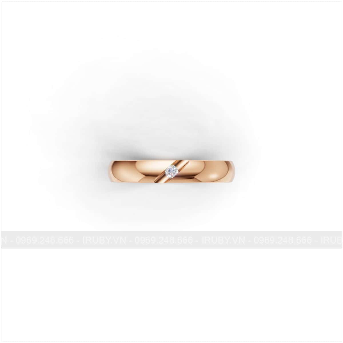 Nhẫn cưới kim cương Cross light hiện đại – IRNC056