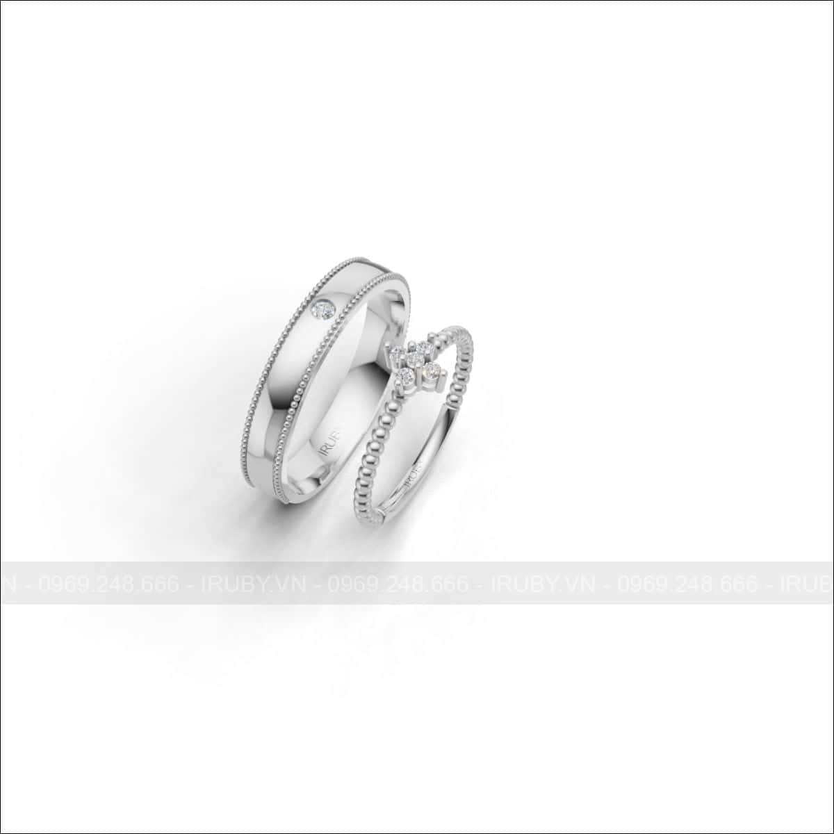 Nhẫn cưới kim cương dấu ấn vĩnh cửu – IRNC053