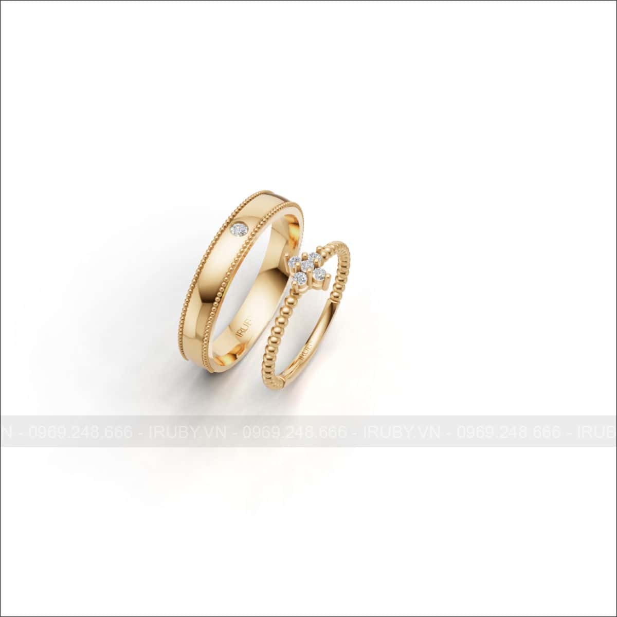 Nhẫn cưới kim cương dấu ấn vĩnh cửu – IRNC053