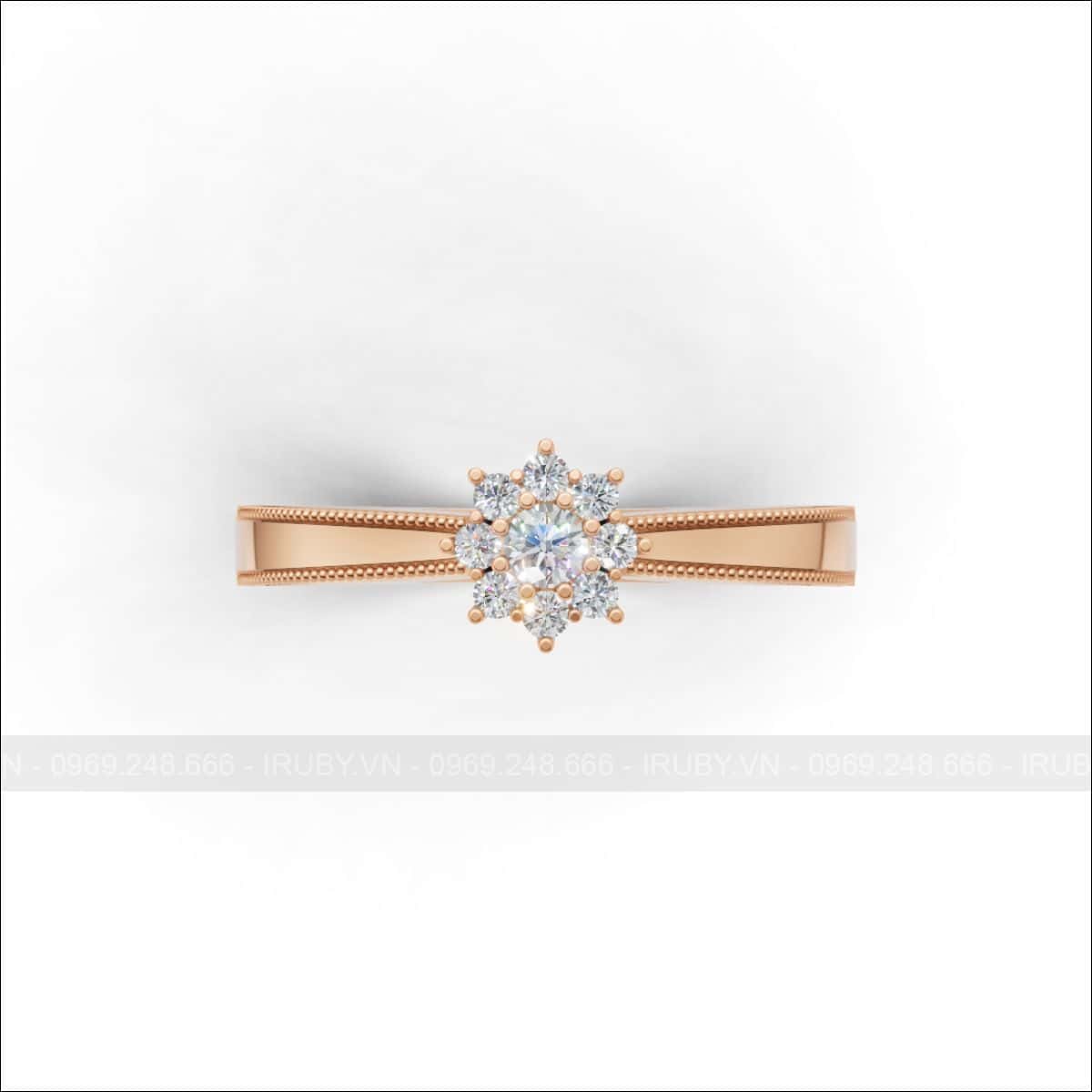 Nhẫn cưới kim cương Floral Vintage – IRNC055