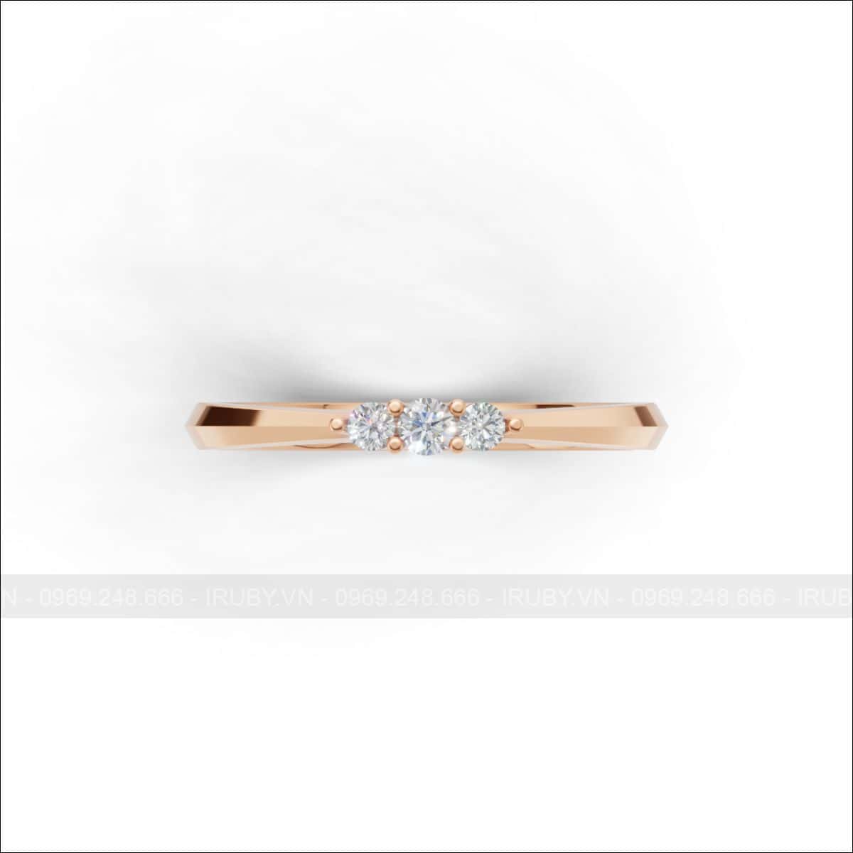 Nhẫn cưới kim cương three balance minimal – IRNC059