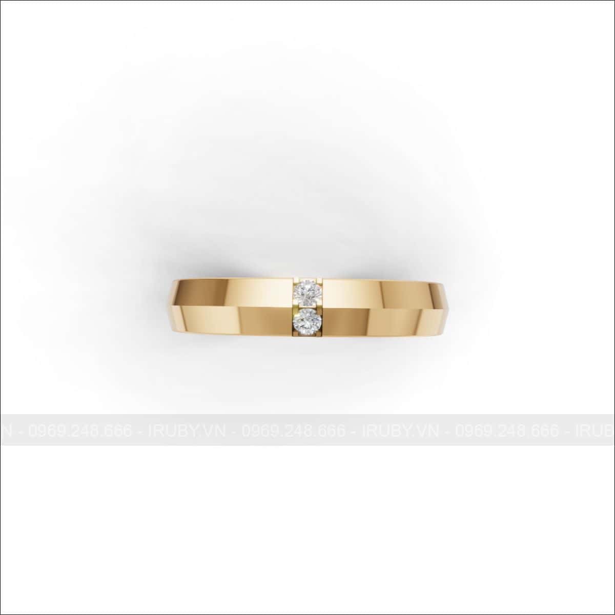 Nhẫn cưới kim cương three balance minimal – IRNC059