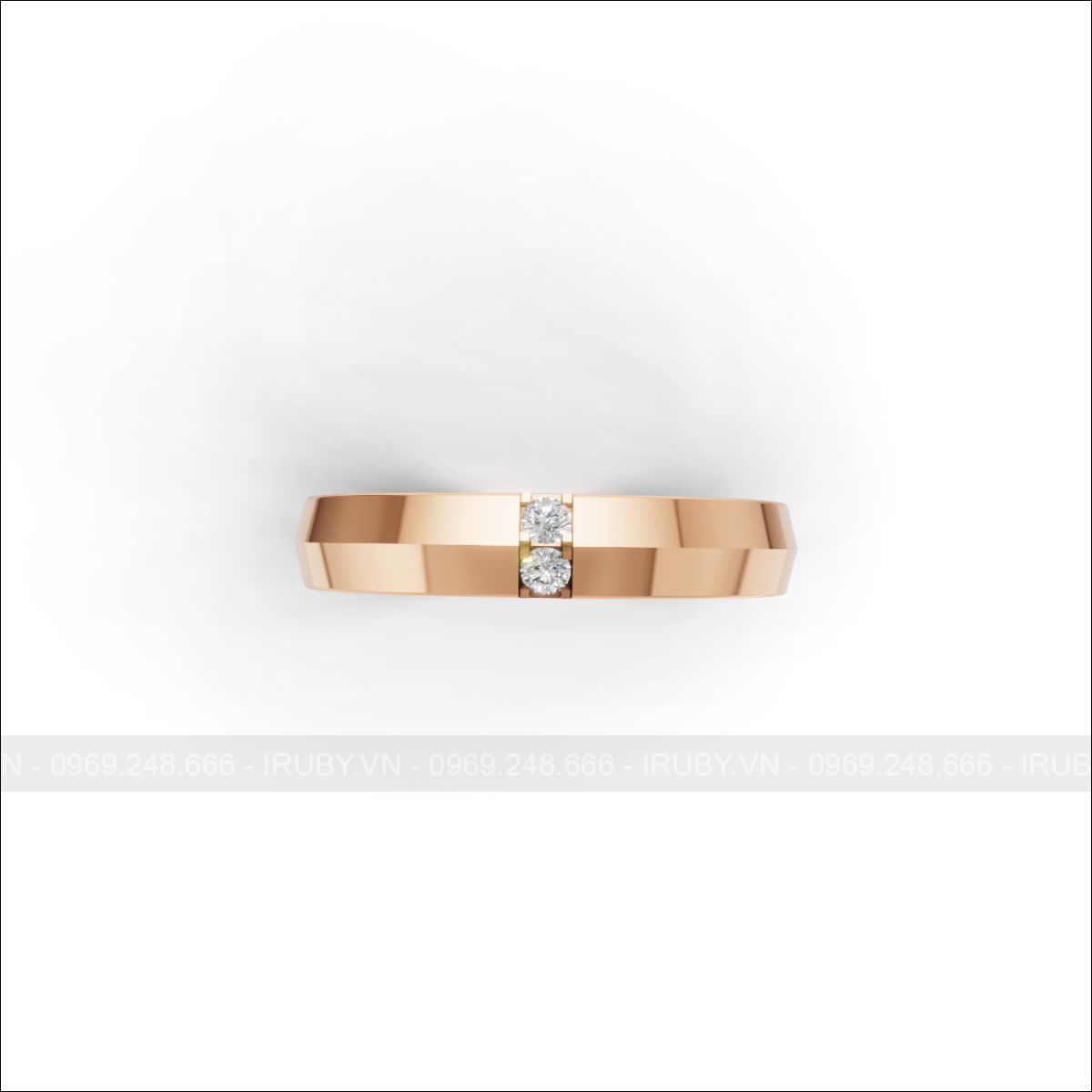 Nhẫn cưới kim cương three balance minimal – IRNC059