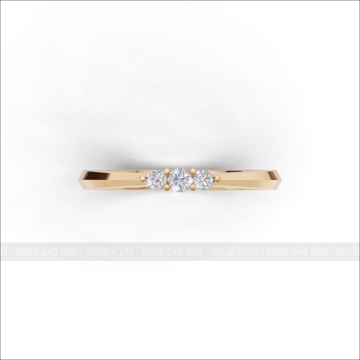 Nhẫn cưới kim cương three balance minimal – IRNC059