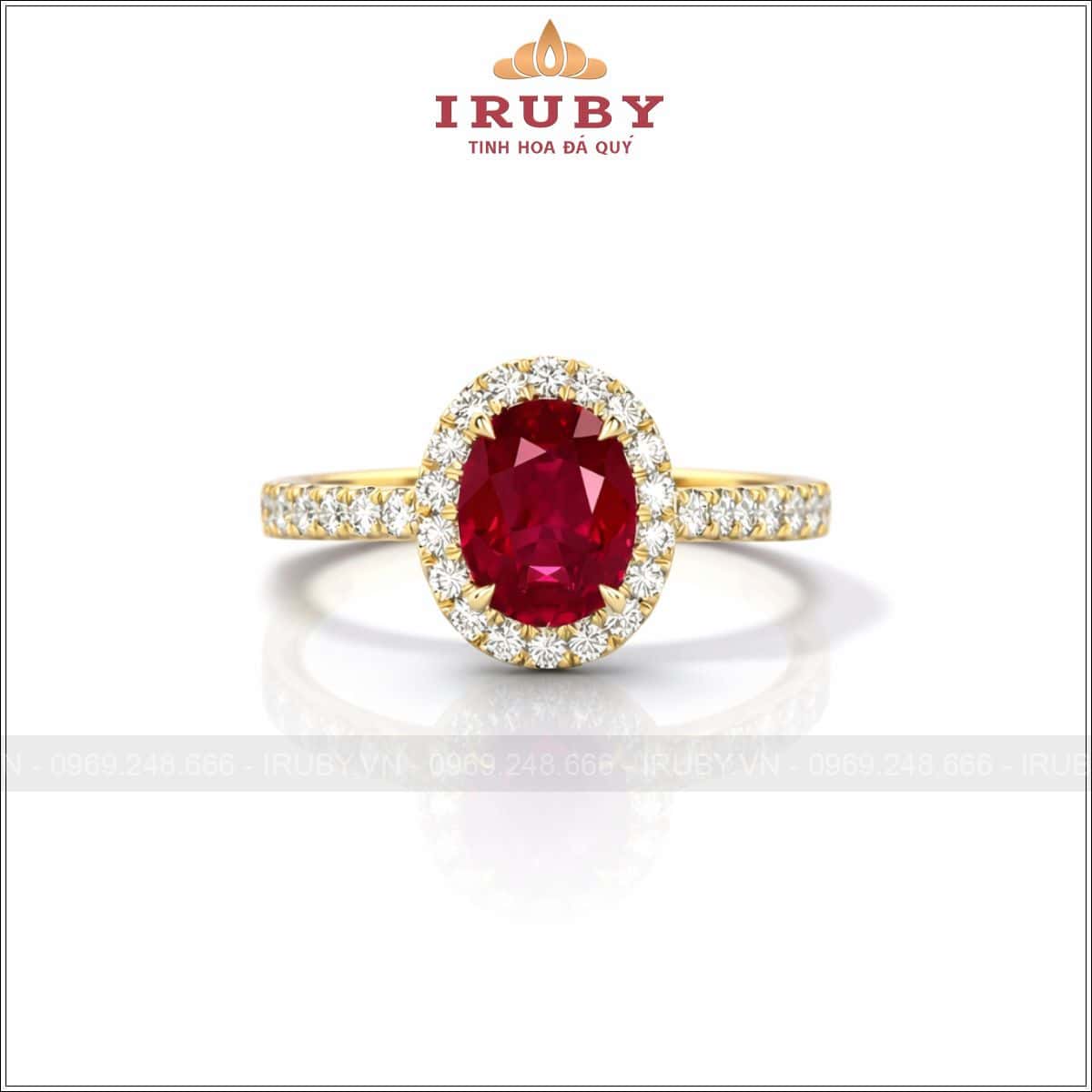 Nhẫn nữ Ruby cao cấp – Vietnam Ruby – IRNU73