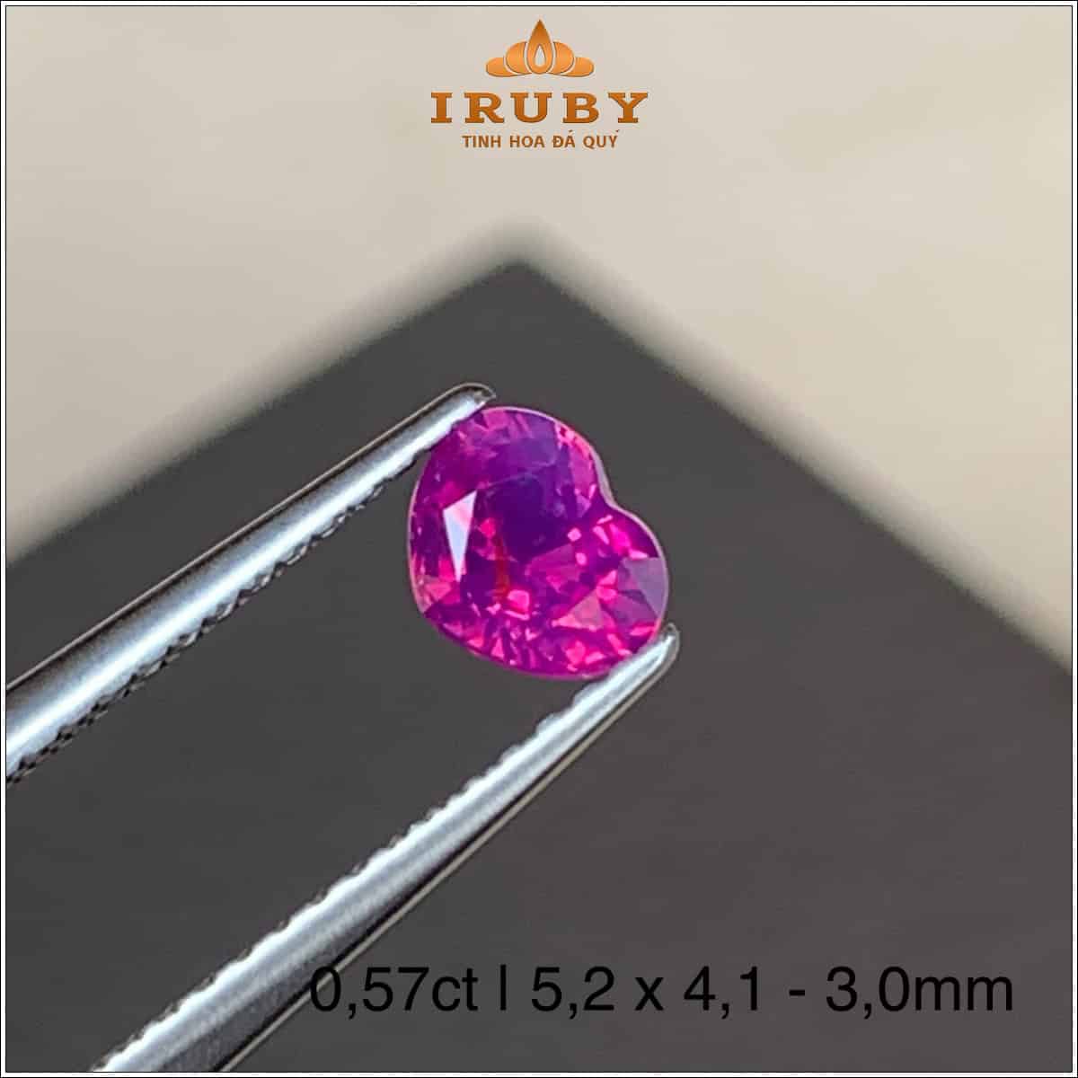 Đá Sapphire hồng hình trái tim tự nhiên 100% 0,57ct - IRPS 2603057 Đá Sapphire hồng hình trái tim tự nhiên 100% 0,57ct - IRPS 2603057