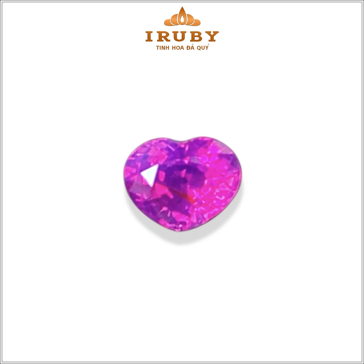 Đá Sapphire hồng hình trái tim tự nhiên 100% 0,57ct – IRPS 2603057