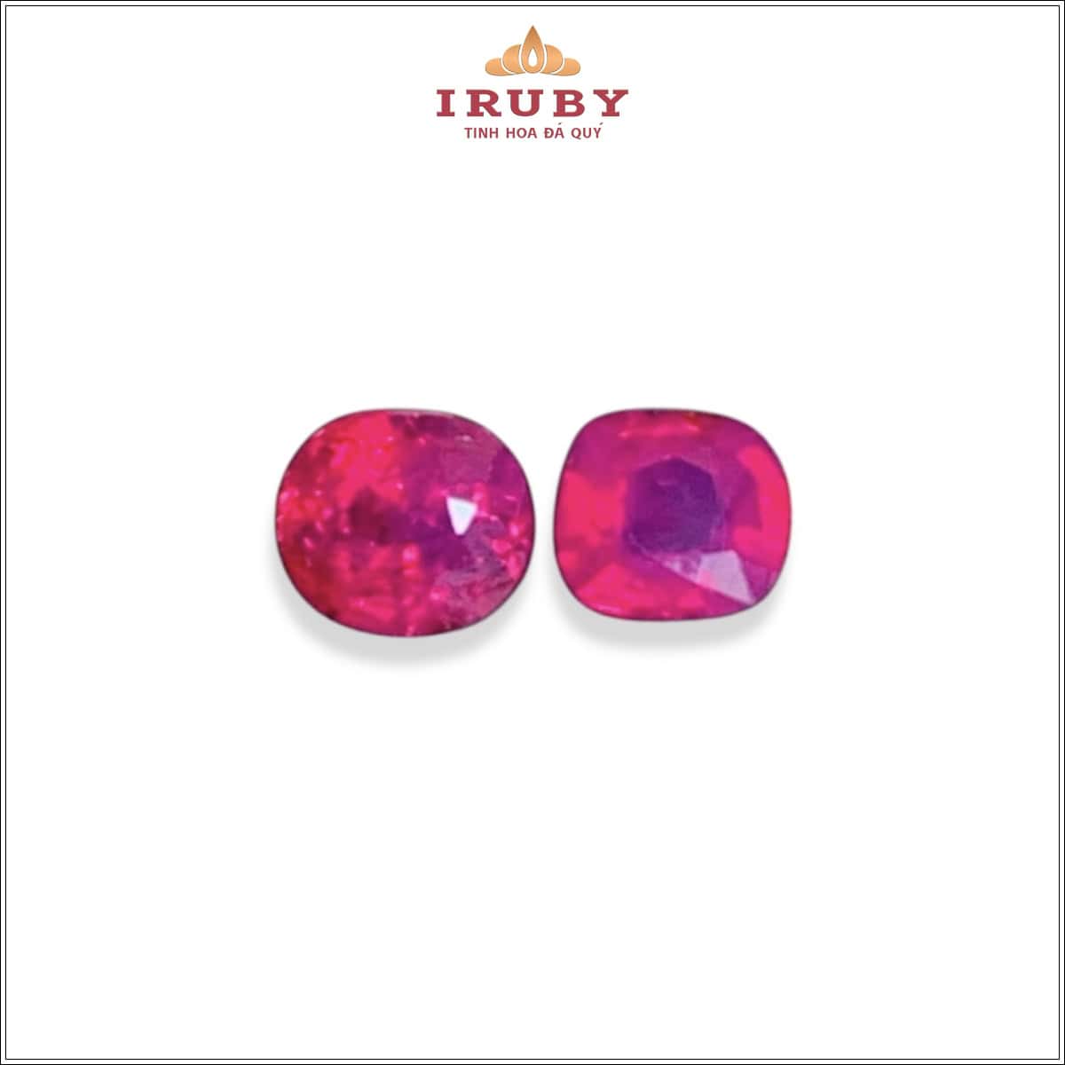 Đôi đá Ruby facet đỏ 0,80ct – IRRF21 2638080