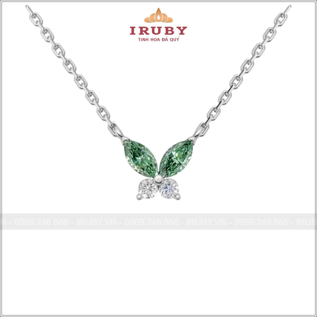 Mặt dây chuyền đá xanh cánh bướm – IRMD7