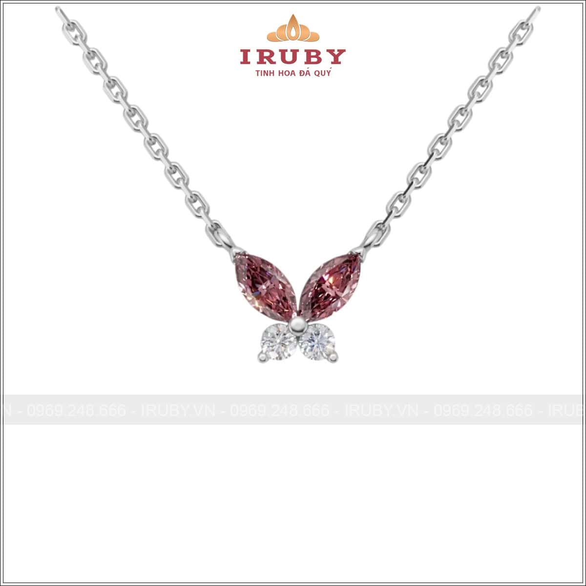 Mặt dây chuyền đá quý hồng xinh xắn – IRMD7