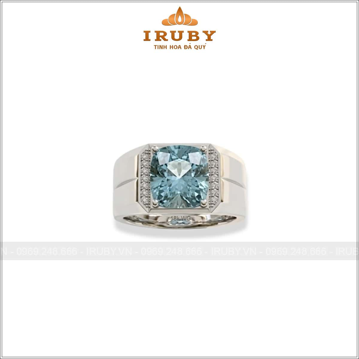 Nhẫn nam đá Aquamarine phong cách hiện đại – IRAQ 25128540