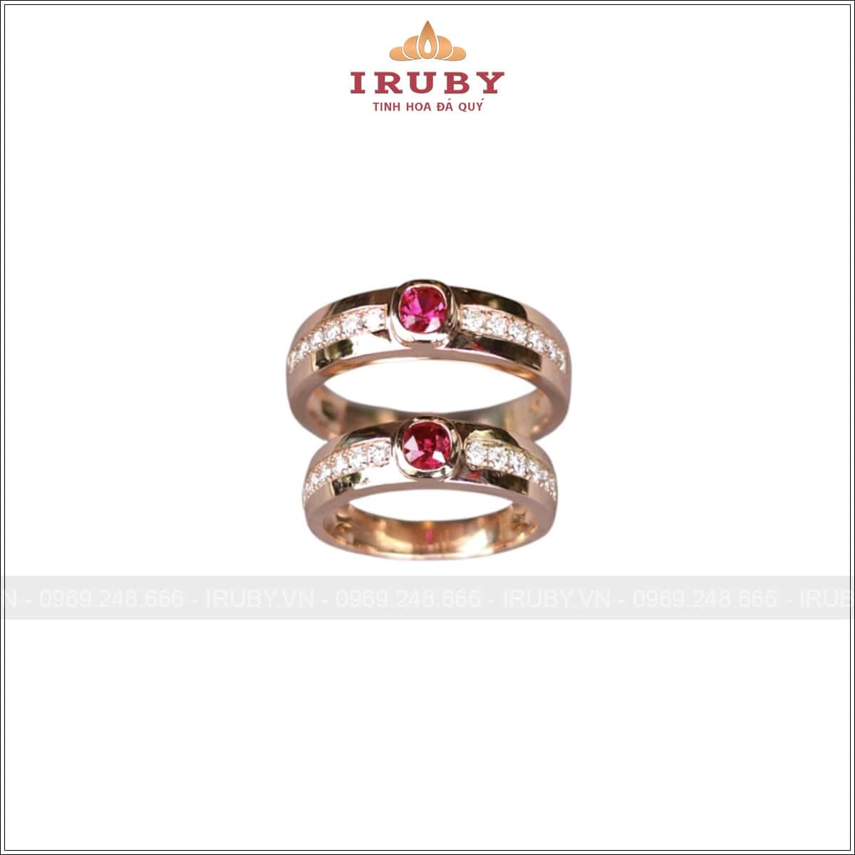 Nhẫn cưới Ruby đỏ vàng hồng sang trọng – IRRF 2603072