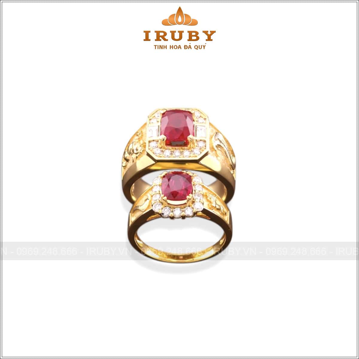 Nhẫn đôi Tỵ – Ngọ Ruby đỏ huyết cao cấp – IRRF530 262230217125