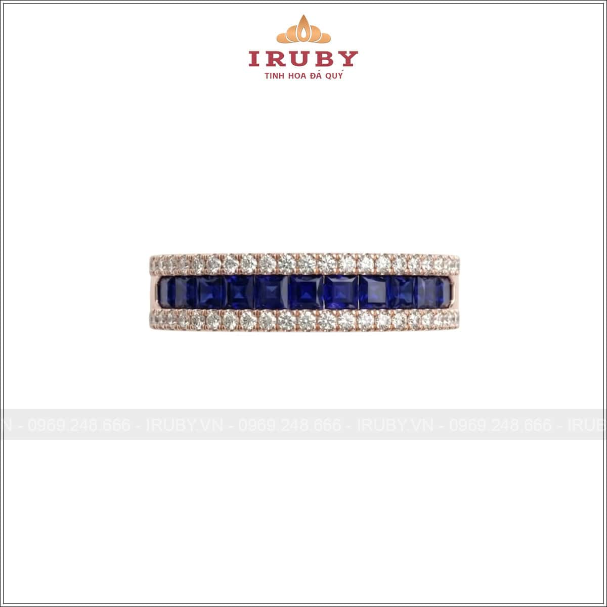 Nhẫn nữ đá xanh lam thanh lịch – IRNU75