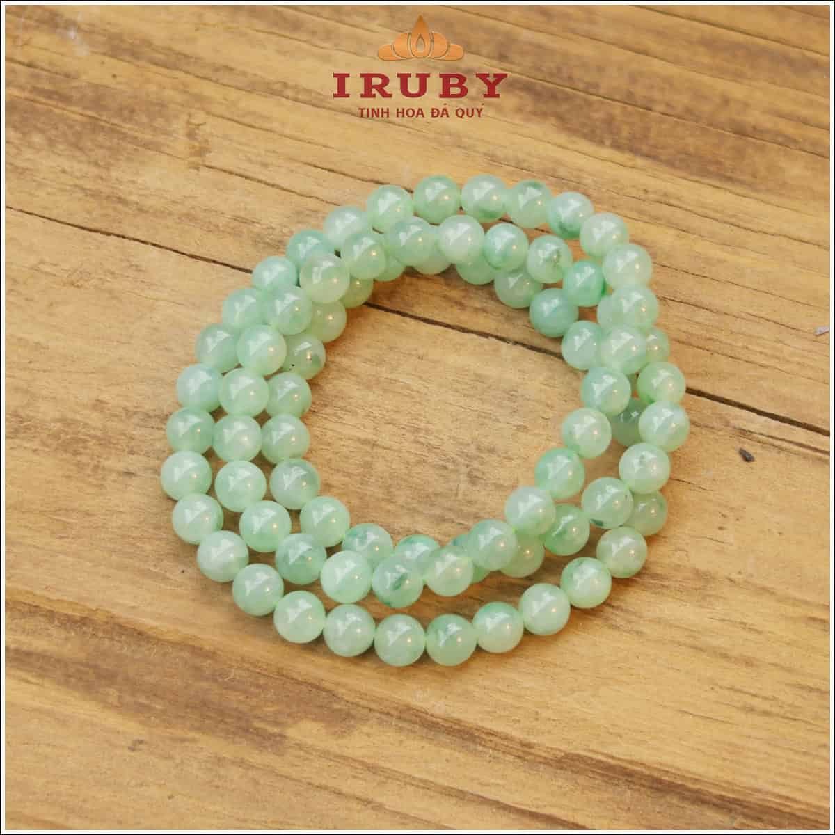 Chuỗi vòng Ngọc Jade xanh táo hoa bay 7ly – IRNJ 26328507