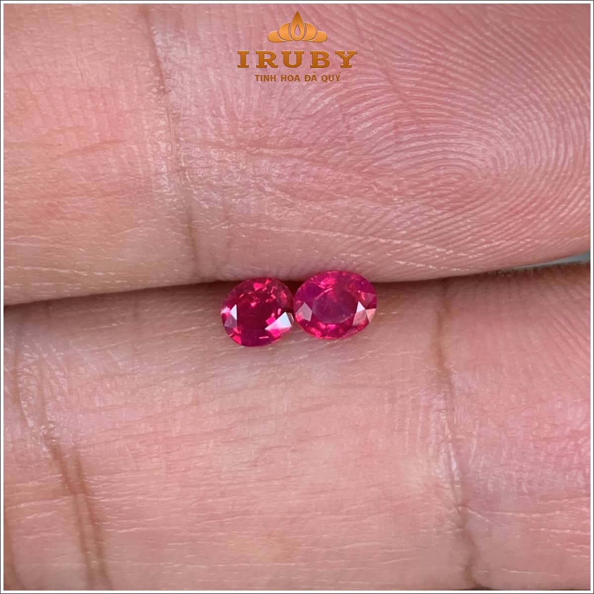 Đôi đá Ruby facet đỏ 0,56ct - Luc Yen Ruby - IRRF23 2639056 ảnh 7