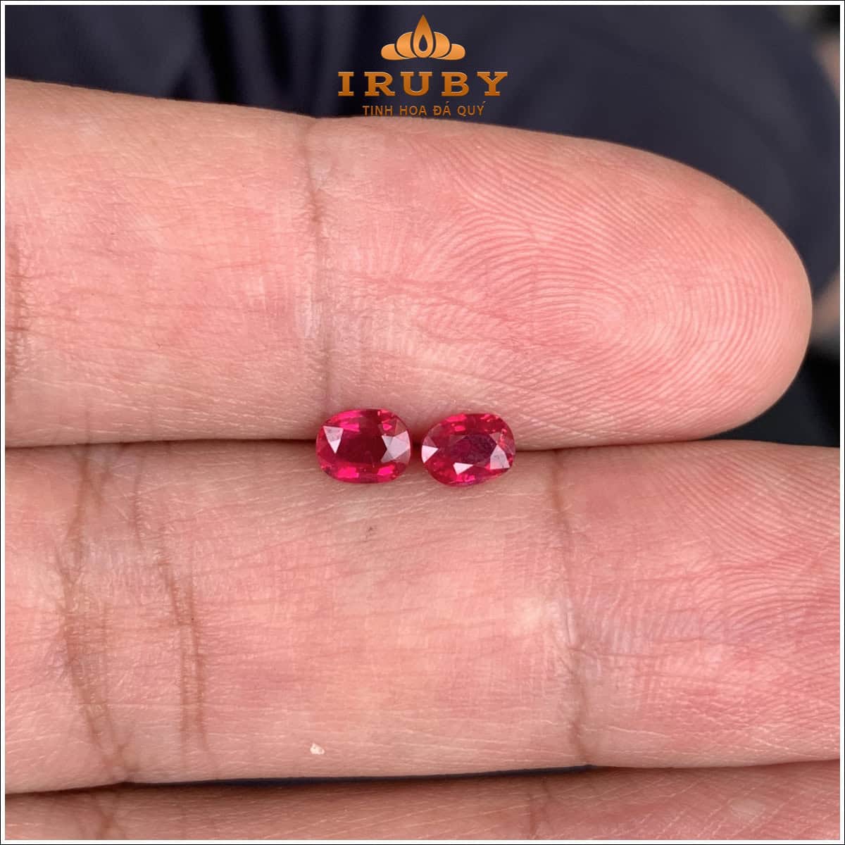 Đôi đá Ruby facet đỏ huyết 0,99ct - Luc Yen Ruby - IRRF29 26315099 ảnh 5