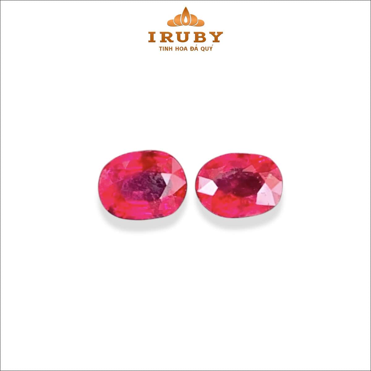 Đôi đá Ruby facet đỏ huyết 0,99ct – Luc Yen Ruby – IRRF29 26315099