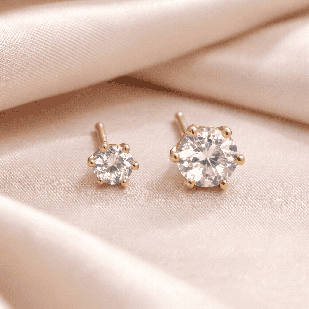 Hoa tai Moissanite món trang sức tôn vinh gương mặt người phụ nữ