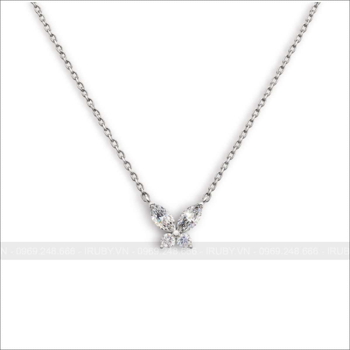 Mặt dây chuyền kim cương hình bướm tối giản – IRMDKC 038