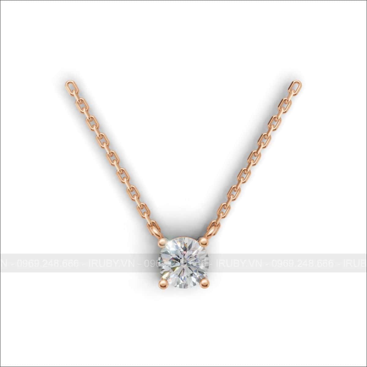 Mặt dây chuyền kim cương solitaire tối giản – IRMDKC 039