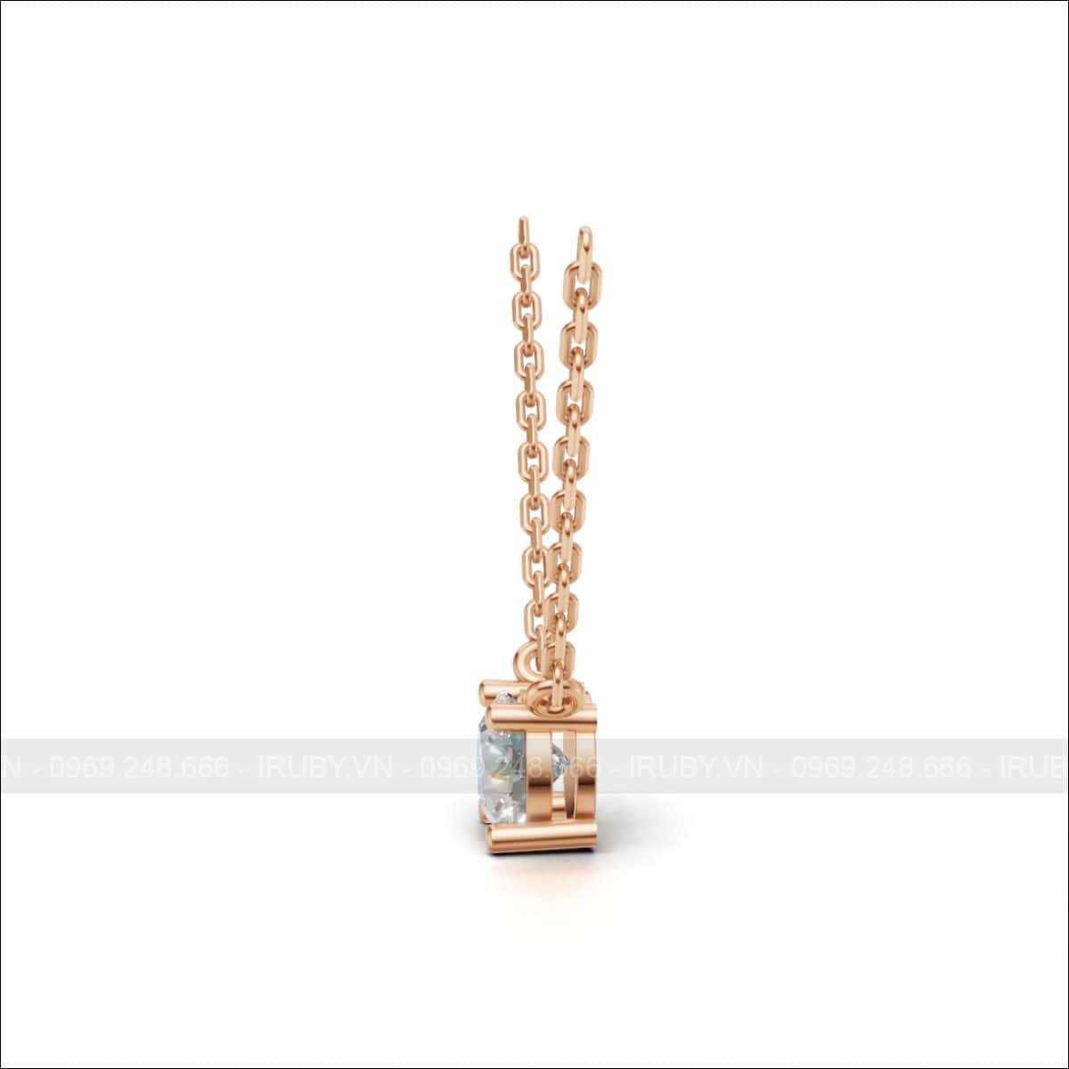 Mặt dây chuyền kim cương solitaire tối giản – IRMDKC 039