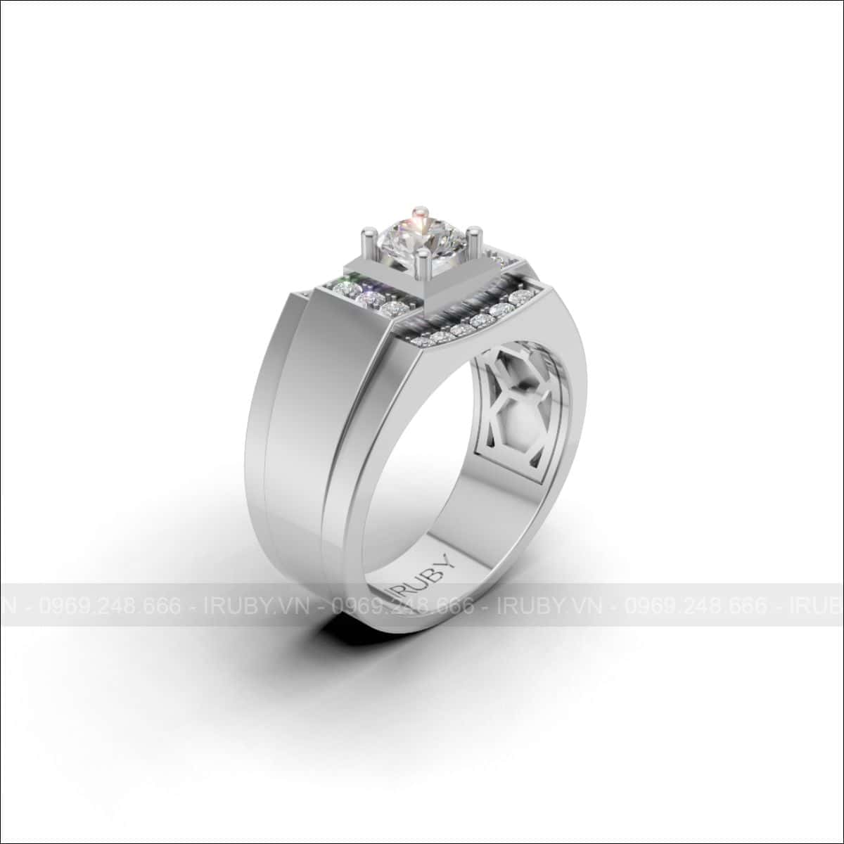 Nhẫn nam KC 5.4mm thiết kế vuông đẳng cấp – IRNAKC 031