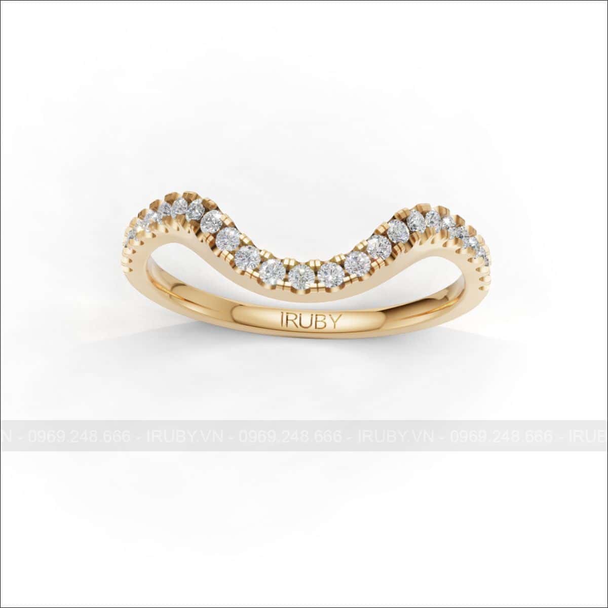 Nhẫn nữ kim cương eternity band sóng – IRNUKC 152