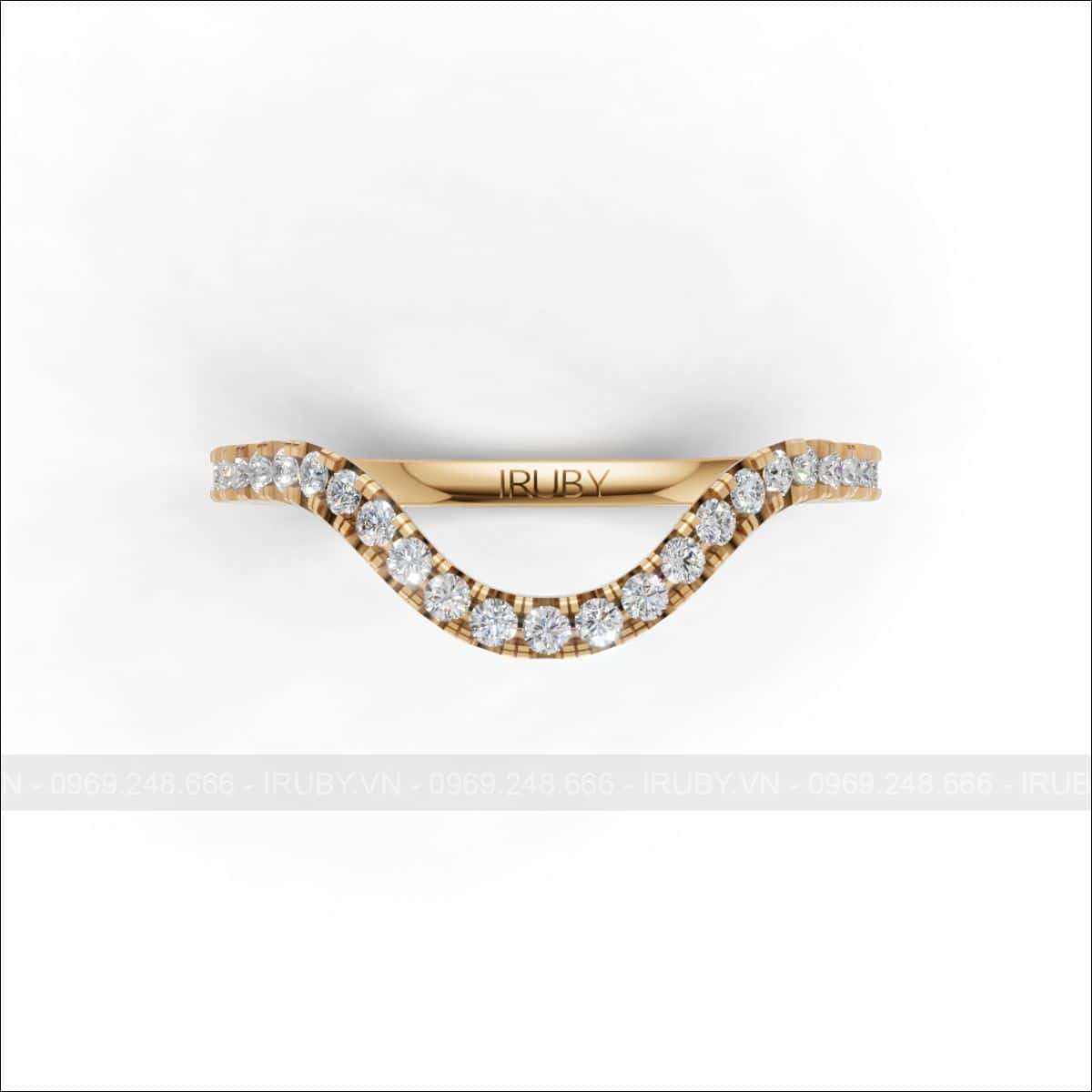 Nhẫn nữ kim cương eternity band sóng – IRNUKC 152
