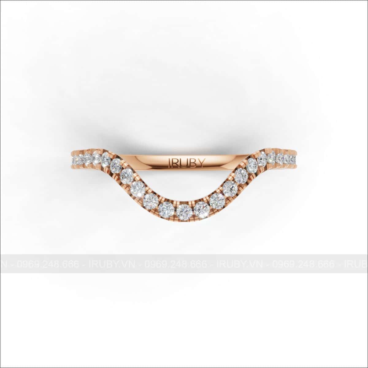 Nhẫn nữ kim cương eternity band sóng – IRNUKC 152