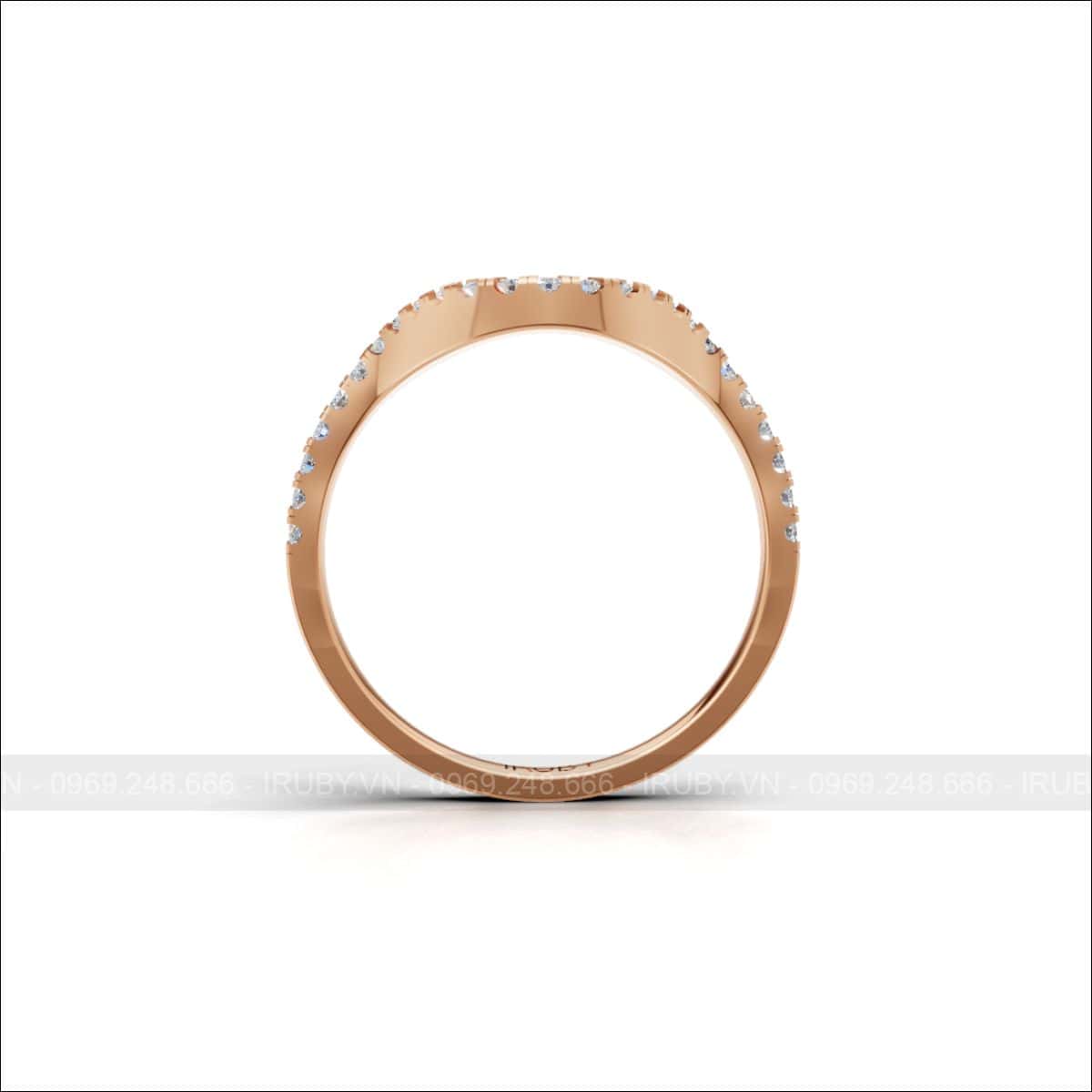 Nhẫn nữ kim cương eternity band sóng – IRNUKC 152
