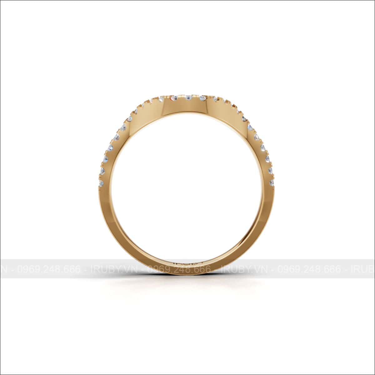 Nhẫn nữ kim cương eternity band sóng – IRNUKC 152