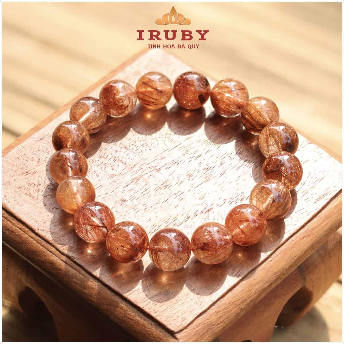 Vòng tay Thạch Anh Tóc Đỏ 12 – 12,5mm – IRPT 263231012