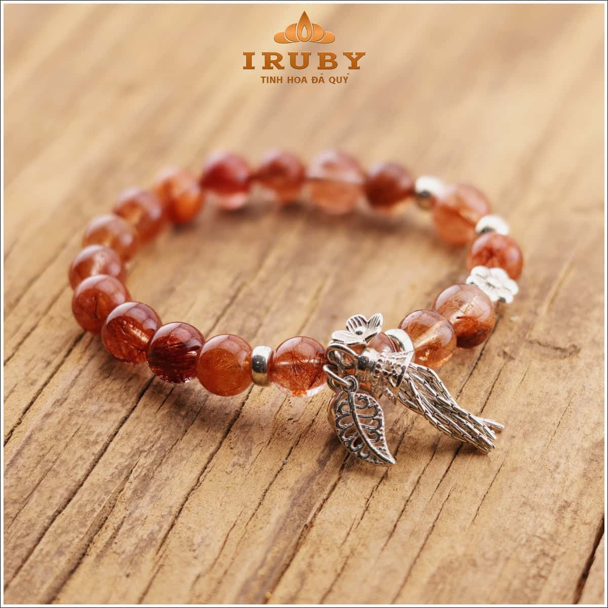 Vòng tay Tóc đỏ vip 8,5ly mix charm bạc – IRPT 263169785