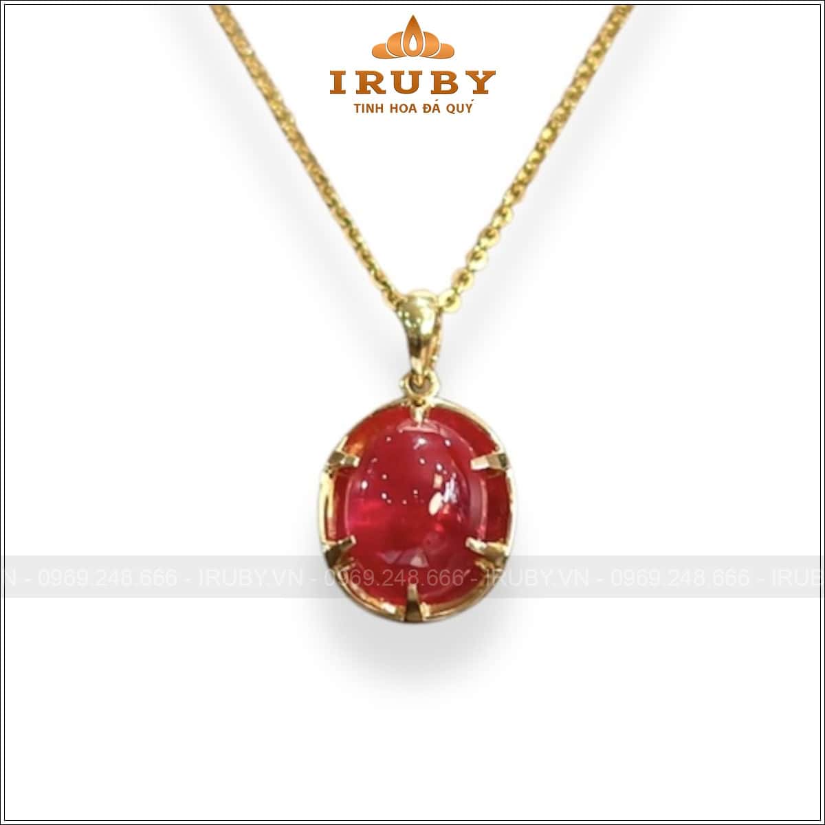 Dây chuyền Ruby cabochon chất kính 7,40ct mẫu vintage – IRRC125 26355740