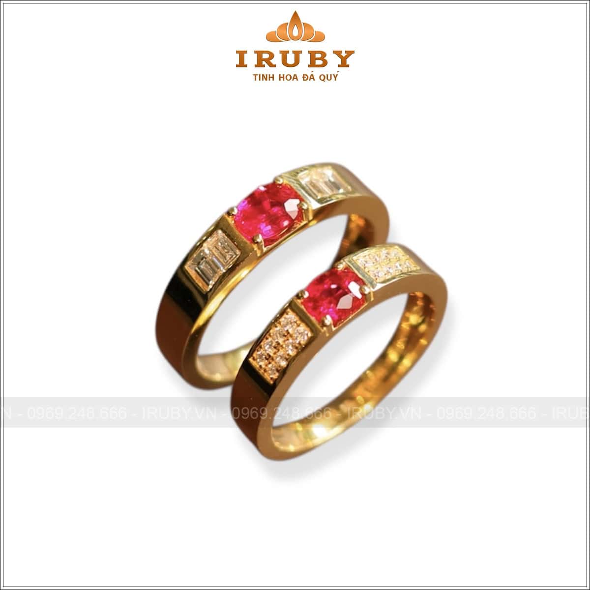 Nhẫn Đôi Ruby Đỏ Huyết Thiết Kế Sang Trọng, Tinh Tế – IRRF25 2603090