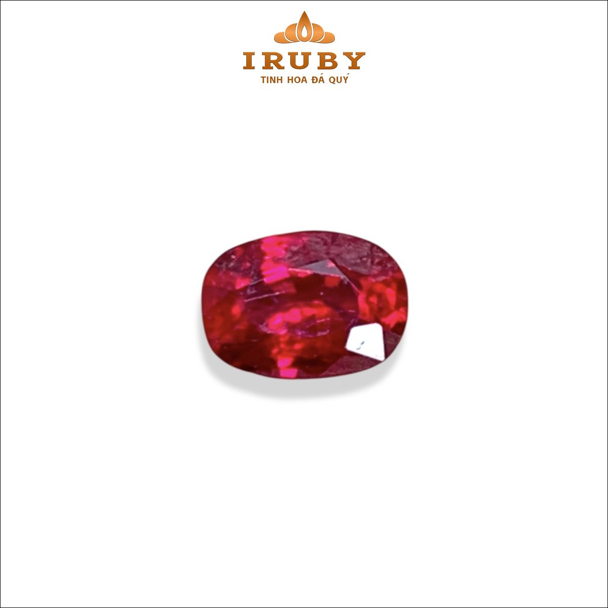 Đá Ruby facet đỏ huyết Lục Yên 0,58ct tự nhiên 100% – IRRF15 2604058