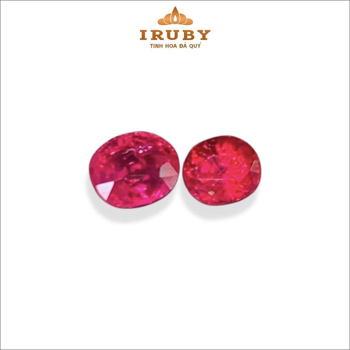 Đôi đá Ruby facet tự nhiên 100% 0,79ct – IRRF26 26412079