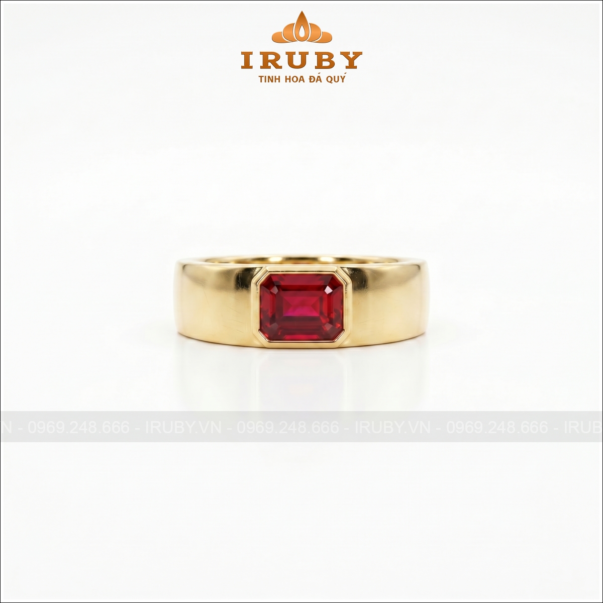 Nhẫn nam đá Spinel – Men’s Spinel ring – IRNA09