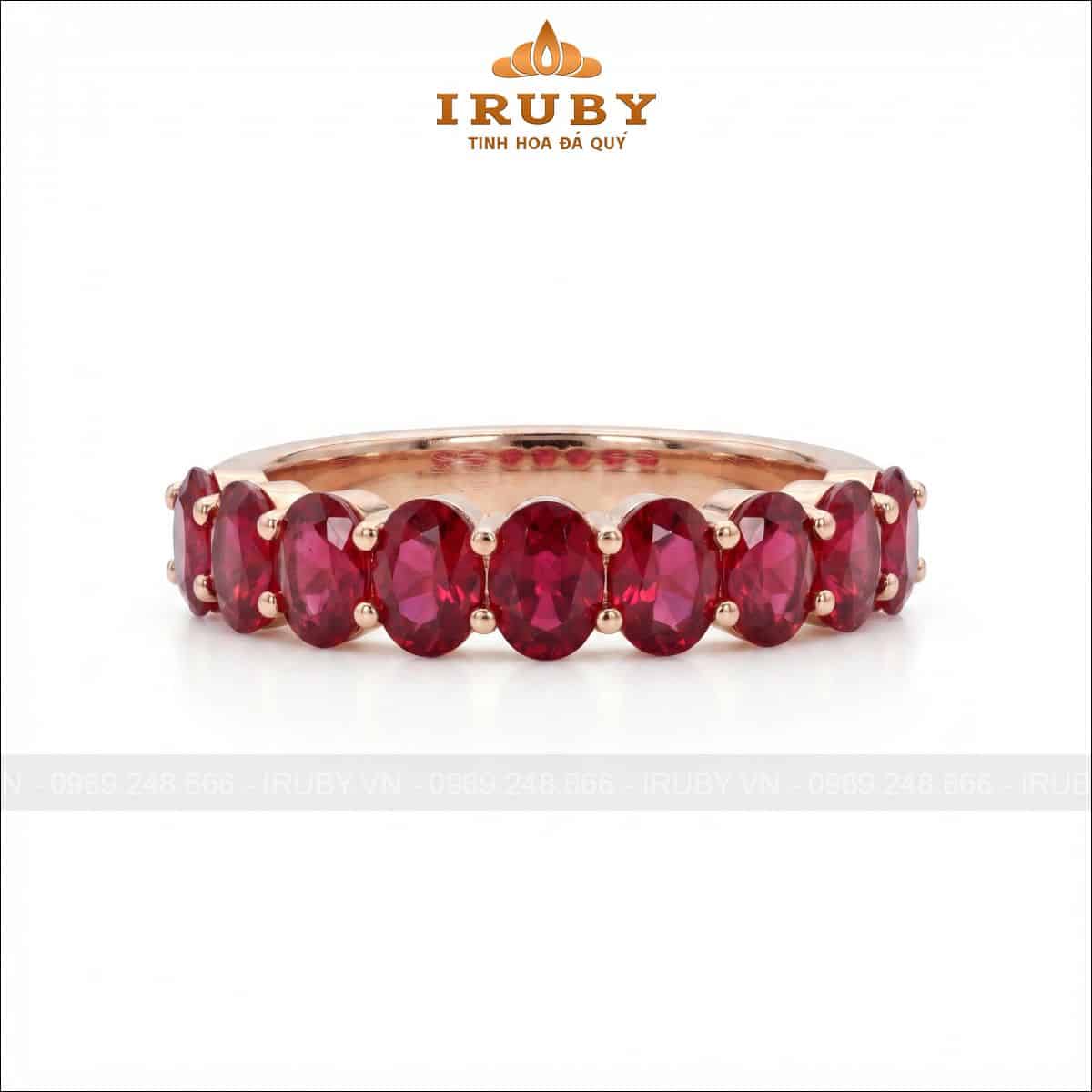 Nhẫn nữ Ruby oval eternity – Ruby Eternity Band – IRNU89