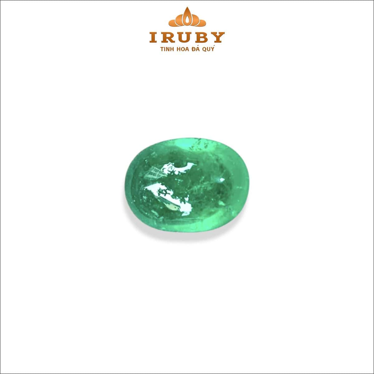 Viên Emerald cabochon Colombia xanh táo 3,76ct – IREM68 26435376
