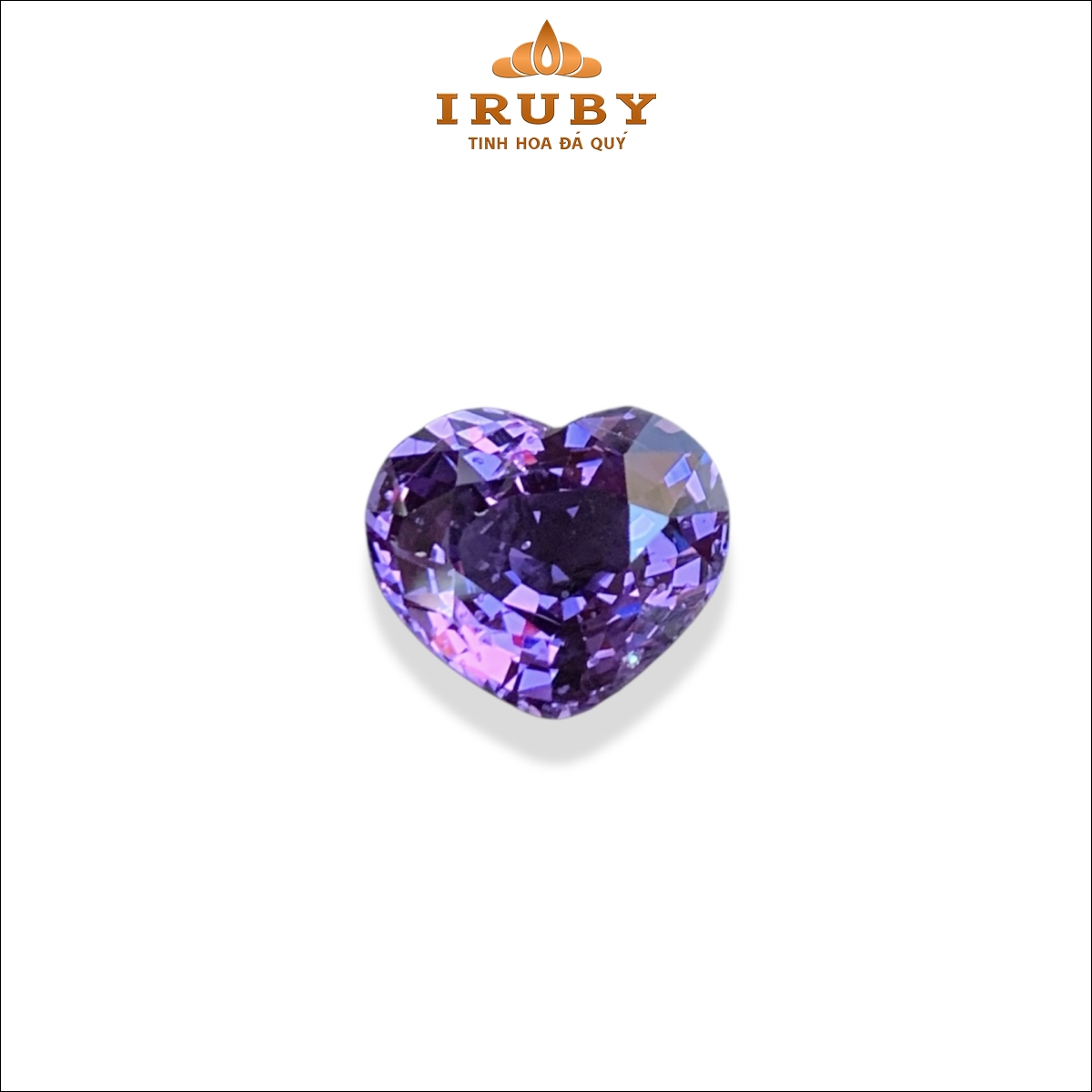 Đá Spinel trái tim màu xanh tím violet thiên nhiên 100% 3,78ct – IRHI45 26528378