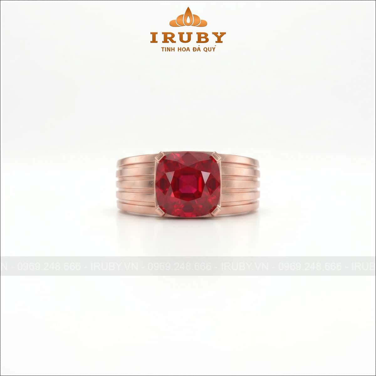 Nhẫn nam đá Ruby – Vintage Ruby Ring – IRNA30