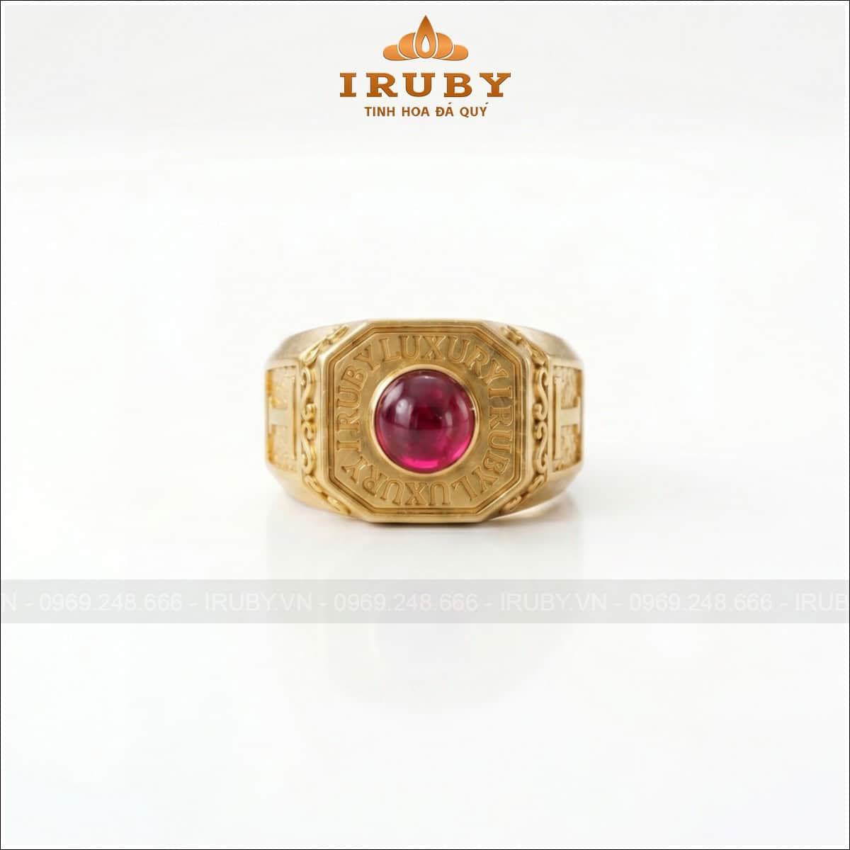 Nhẫn nam Ruby IRUBY LUXURY – Ruby ring men’s – IRNA22