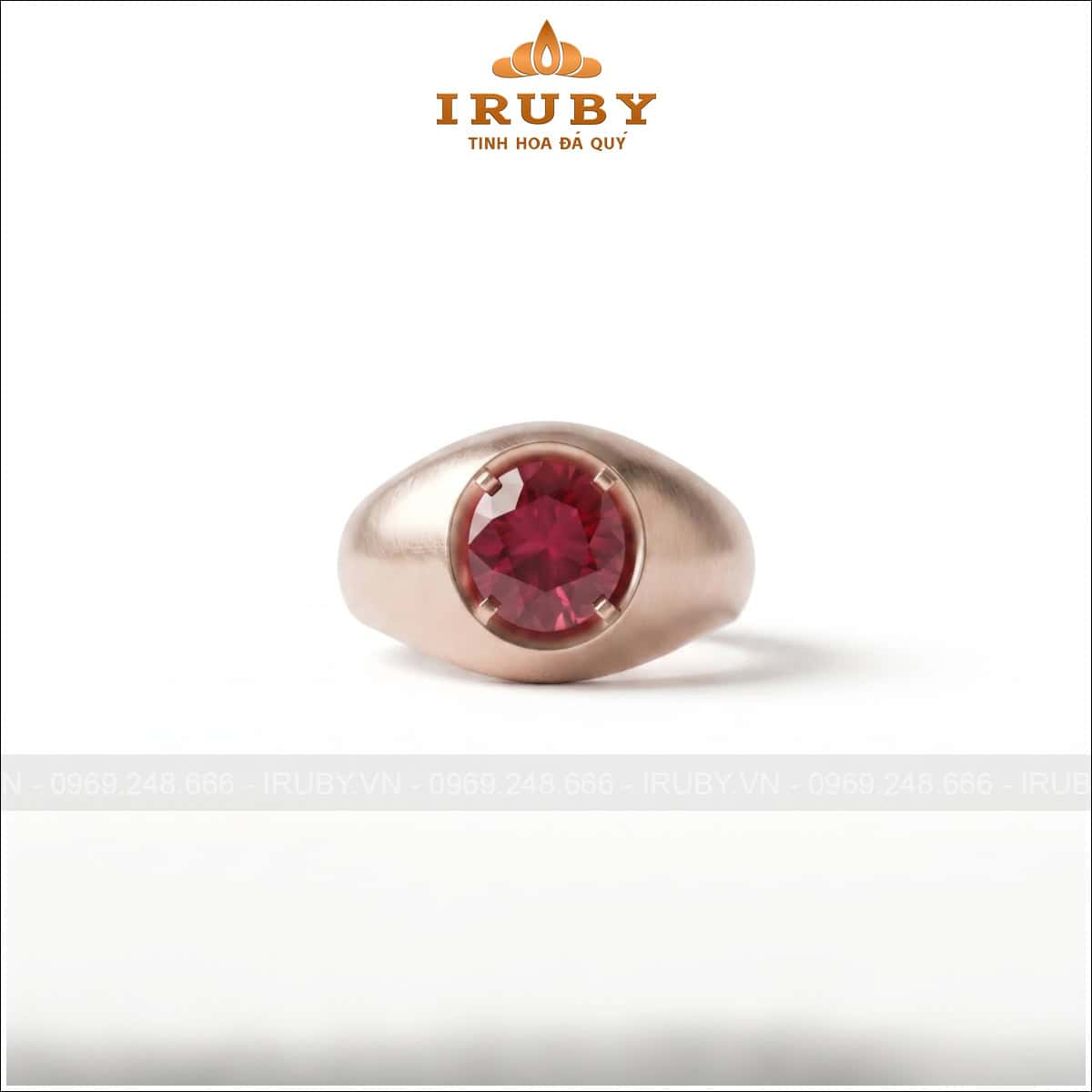 Nhẫn nam Ruby phong cách vintagde – Ruby vintage ring men – IRNA40