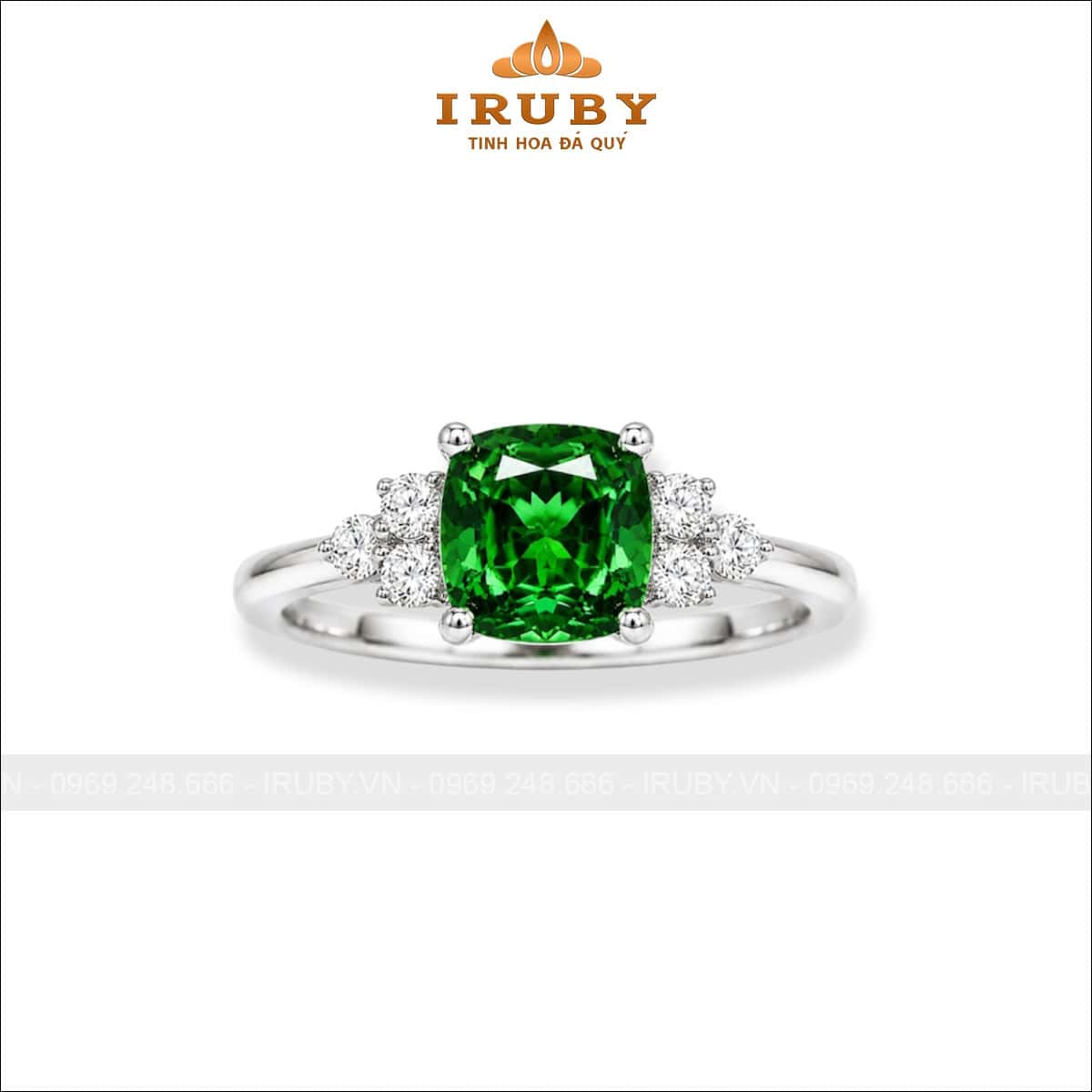 Nhẫn nữ Tourmaline xanh lục 1,66ct – IRTM 2605166