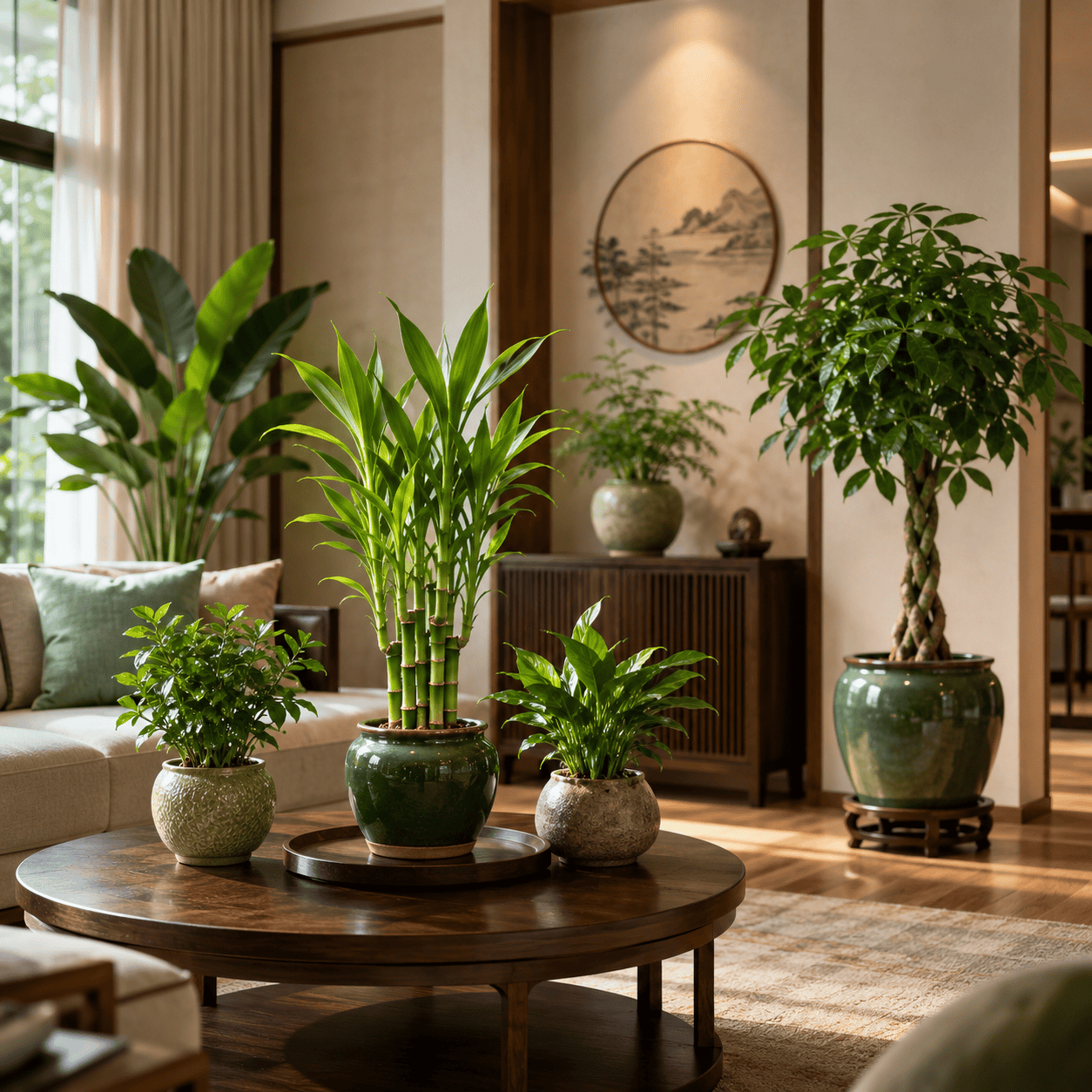 Tăng cường cây xanh trong nhà để cân bằng năng lượng hỏa