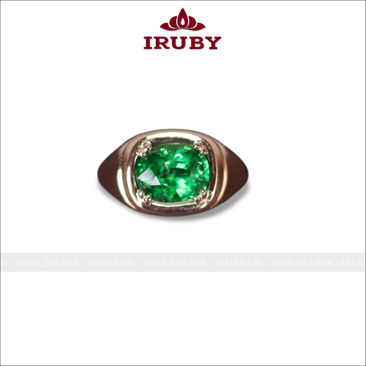 Nhẫn nam Garnet mẫu Vintage vàng hồng 18k 2,97ct – IRTS68 26530297