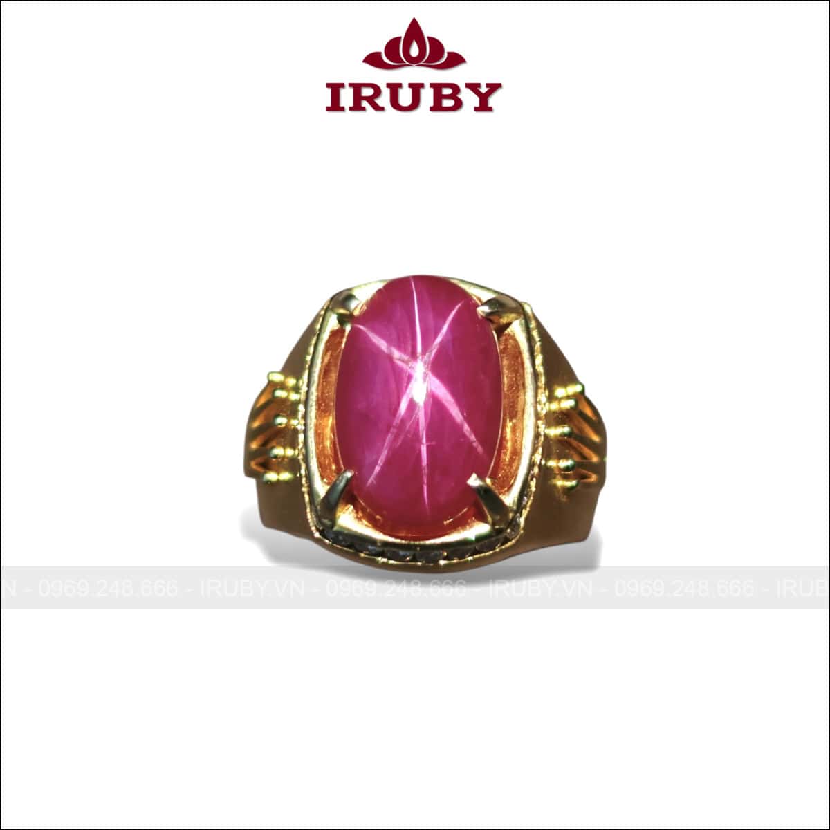 Nhẫn nam Ruby sao – Vietnam star ruby 11ct – IRSR180 26611011