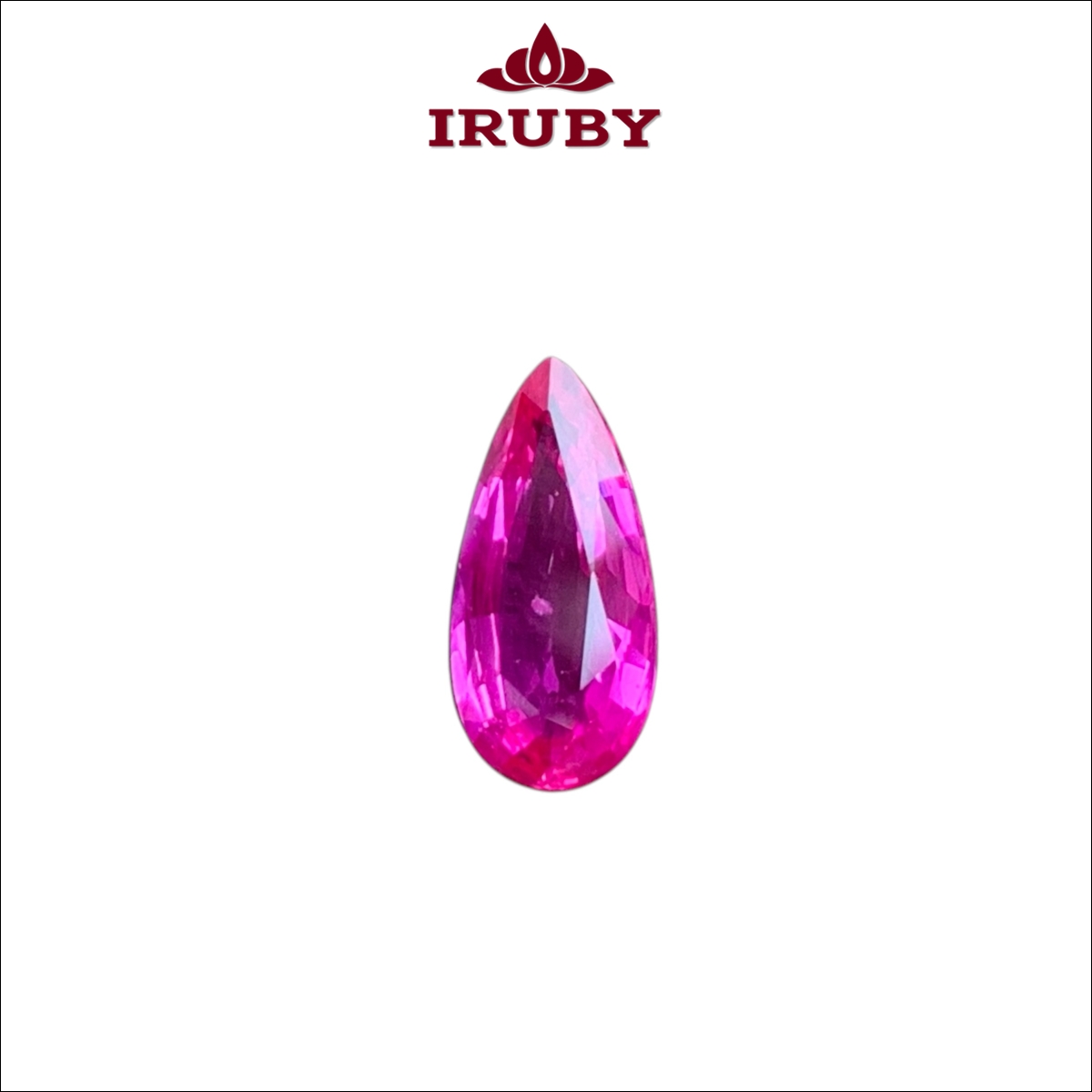 Viên Ruby giọt nước đỏ hồng Lục Yên tự nhiên 1,65ct – IRTA58 26638165